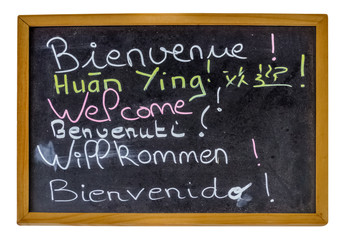 Obraz premium Ardoise de bienvenue 