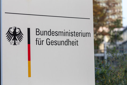 bonn, North Rhine-Westphalia/germany - 19 10 18: german Federal Ministry of health sign bonn germany