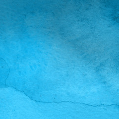 Colorful blue watercolor winter paper textures on white background. Chaotic abstract organic design.	