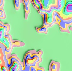 3D Cartography concep background. Rendering. Map line of topography.Abstract topographic map concep. Map mockup infographics. World map Template