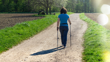 Nordic Walking in Spätsommer 