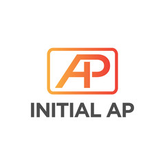 vector illustration combination initial letter a and p icon logo modern design
