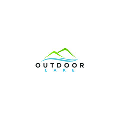 Outdoor mountain nature logo - adventure wildlife pine tree forest design
