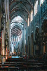 Fototapeta premium The interior of the famous Sintjans Cathedral of Den Bosch in the Netherlands