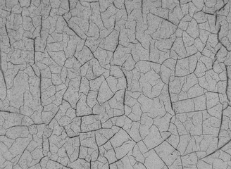 Cracked paint on wooden background, texture. Vintage wallpaper