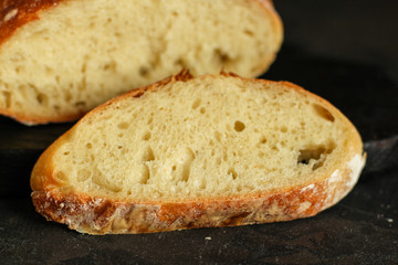 bread - freshly baked tasty pastries, menu concept. food background. copy space