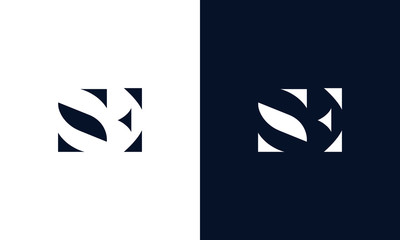 Abstract letter SE logo. This logo icon incorporate with abstract shape in the creative way.