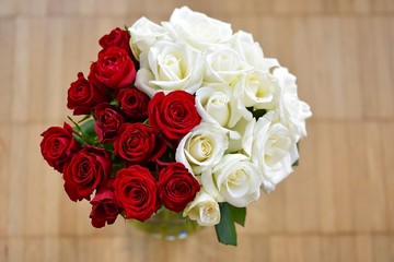 bouquet of white roses