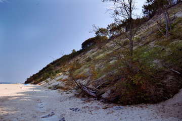 Malownicze klify zniszczony przez morze na wyspie Wolin - obrazy, fototapety, plakaty