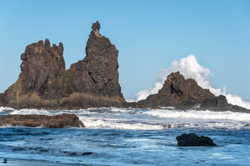 Fototapeta na wymiar Impressive rocky coast in the north of Tenerife