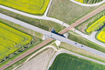 viaduct over railway tracks