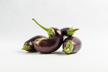 ugly eggplant isolated on white background