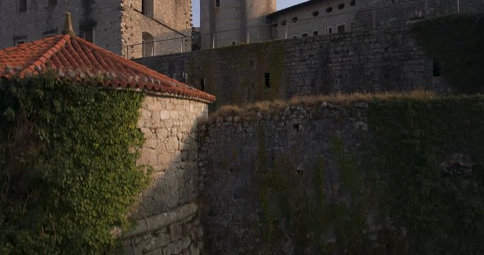 Medieval castle Rihemberk in Branik, Slovenia (Tito in background)