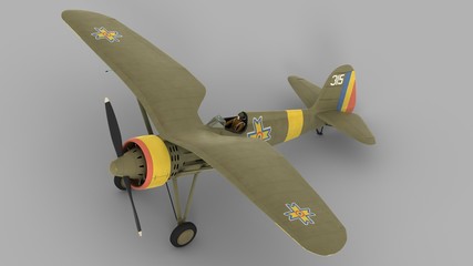 Polski myśliwiec PZL P-11c w barwach Rumunii © aRTI01