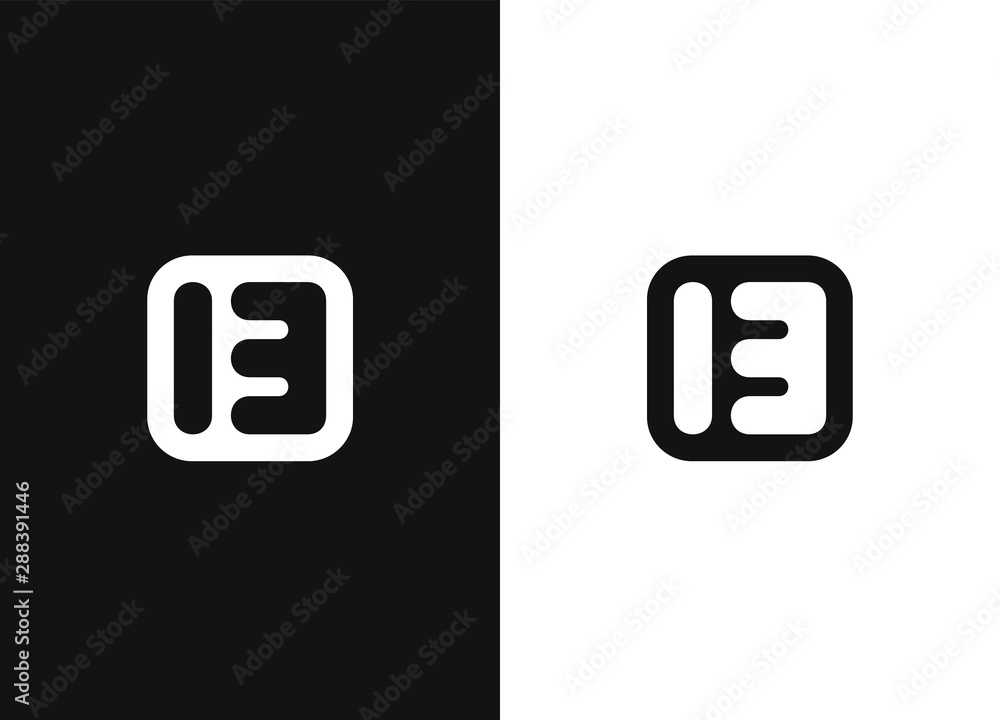 Canvas Prints initial letter b logo design template elements