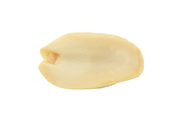 Roasted peanuts isolated on white background with clipping path