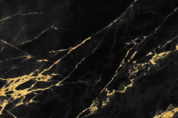 Obraz na płótnie Canvas Black and gold marble texture crack pattern design for cover book or brochure, poster, wallpaper background or realistic business and design artwork.