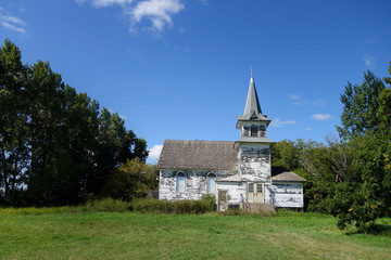 Fototapeta na wymiar Old Run-Down Country Church