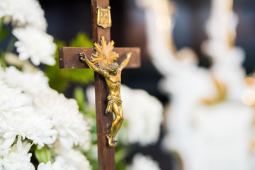 Crucifix, Jesus on the cross in church