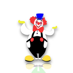 Clown carton bw color