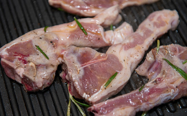  lamb meat with spices and olive oil