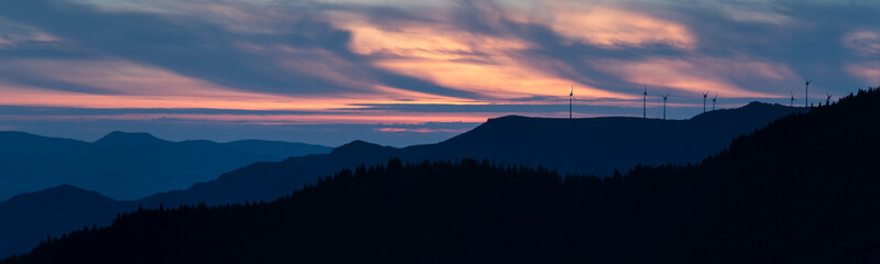 Sunset at Miradouro do Pico Bartolomeu overlooking the landscapes of Serra da Tronqueira