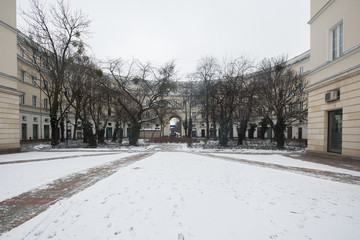 Traditional buliding in Warsaw, Polan,