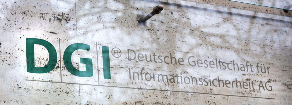 berlin, berlin/germany - 23 12 18: dgi sign in berlin germany
