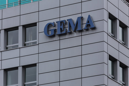 berlin, berlin/germany - 23 12 18: gema building in berlin germany