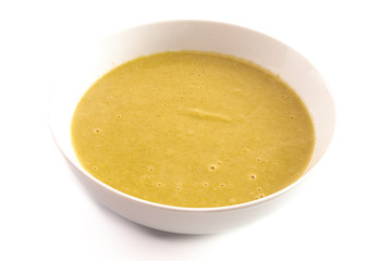 Bowl of Broccoli and Cheddar Cheese Puree Soup