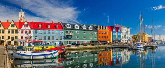 Wall murals North Europe Torshavn city - the capital of The Faroe Islands, Denmark.