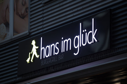 cologne, North Rhine-Westphalia/germany - 08 11 18: hands im glueck sign in cologne germany
