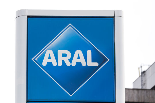 bochum, North Rhine-Westphalia/germany - 09 11 18: aral sign in bochum germany