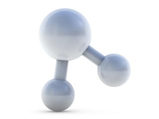 Water molecule. Ecology, biology and biochemistry concept. 3D