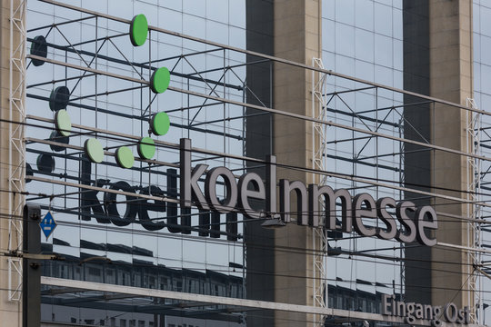 cologne, North Rhine-Westphalia/germany - 26 11 18: koelnmesse sign in cologne germany