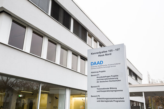 bonn, North Rhine-Westphalia/germany - 28 11 18: daad building and  sign in bonn germany