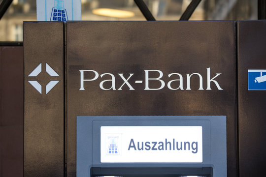 cologne, North Rhine-Westphalia/germany - 17 10 18: PAX bank sign in cologne germany