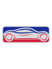 blau rot rennfahrer sportwagen cool auto logo mobil führerschein fahren schnell teuer reich raser autobahn linien striche clipart design