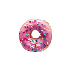 donut with sprankles isolated on white background