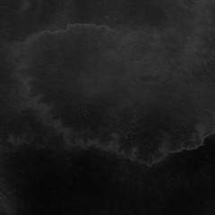 Watercolor black texture with abstract washes and brush strokes on the white paper background. Digital paper background.