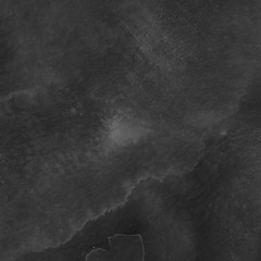 Watercolor black texture with abstract washes and brush strokes on the white paper background. Digital paper background.