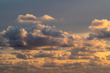 Obraz premium Autumn clouds during sunset.