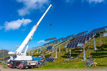 Bau einer Solaranlage