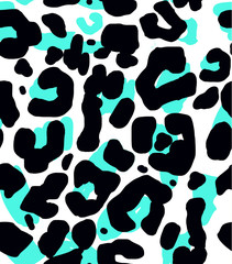 vector abstract large seamless pattern with leopard, jaguar or cheetah coat of fur texture.