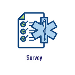 Obraz premium Patient Satisfaction Icon with patient experience imagery - and rating idea