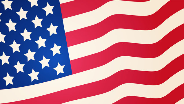 Vector flag of USA.