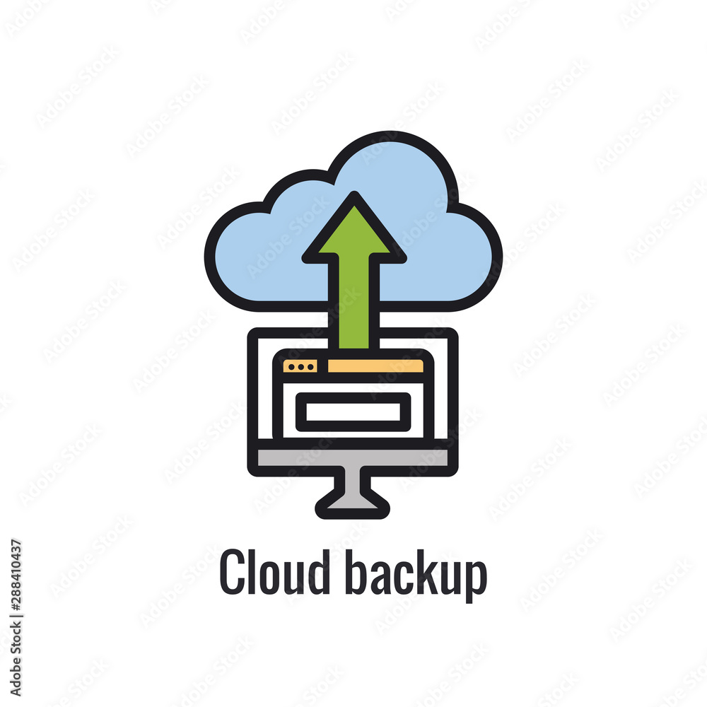 Wall mural website data transfer icon with arrow imagery of transfer