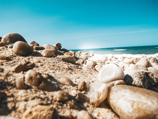 Fototapeta na wymiar Sea sand stones