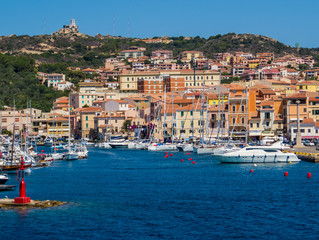 View of La Maddalena, a picturesque town in Sardinia, Italy