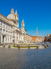 Fototapeta na wymiar Sunny view of Piazza Navona. In Rome, Italy